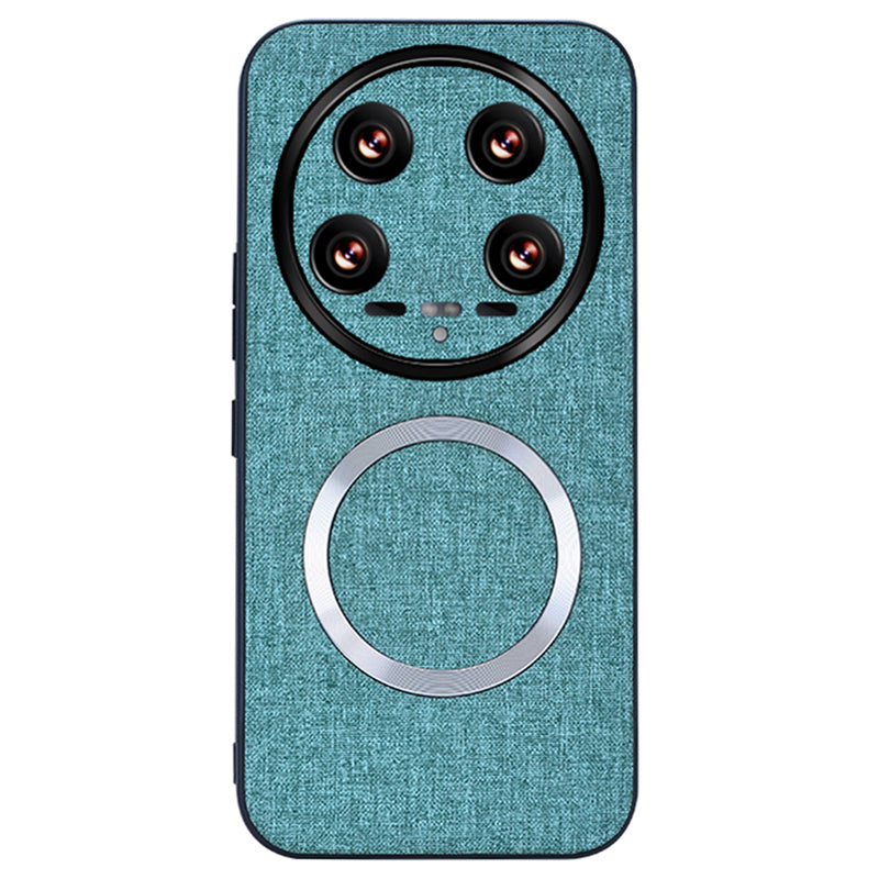 For Xiaomi 14 Ultra Case Compatible with MagSafe TPU+Cloth Phone Cover For Xiaomi 14 Ultra Case Compatible with MagSafe TPU+Cloth Phone Cover
